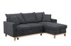 Colton - Woven Reversible Sleeper Sectional Sofa With Storage Chaise - Dark Gray