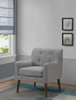 Ryder - Mid Century Modern Woven Fabric Tufted Armchair