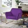 Keira - Velvet Accent Chair With Metal Base Keira - Velvet Accent Chair With Metal Base