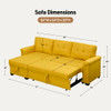 Lucca - Linen Reversible Sleeper Sectional Sofa With Storage Chaise Lucca - Linen Reversible Sleeper Sectional Sofa With Storage Chaise
