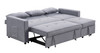 Zoey - Linen Convertible Sleeper Sofa With Side Pocket