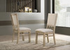Brutus - Wide Contemporary Fabric Dining Chair (Set of 2) - Reclaimed Wheat