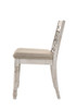 Havanna - Wide Contemporary Fabric Chair With Cushion (Set of 2) - Off White