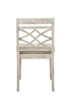 Havanna - Wide Contemporary Fabric Chair With Cushion (Set of 2) - Off White