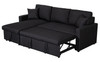 Paisley - Fabric Reversible Sleeper Sectional Sofa With Storage Chaise