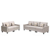 Nolan - Linen Fabric Sofa And Loveseat Living Room With Pillows And Interchangeable Legs