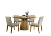 Jasper - Wide Contemporary Round Dining Table Set