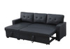 Upholstered Pull Out Sectional Sofa With Chaise