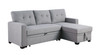 Upholstered Pull Out Sectional Sofa With Chaise