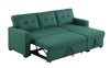 Upholstered Pull Out Sectional Sofa With Chaise