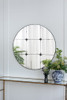 Traditional Decor Style Round Antique Glass Wall Mirror, Wall Decor For For Bathroom Entryway Console Lean Against Wall - Black