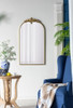 Arched Wall Mirror With Metal Frame, Wall Mirror For Living Room