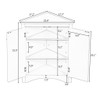 Triangle Bathroom Storage Cabinet With Adjustable Shelves, Freestanding Floor Cabinet For Home Kitchen