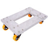 Heavy Duty Furniture Dolly Trolley Car, Aluminum Frame With 3'' Tpu Professional Casters, Brake Option