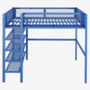 Loft Bed With 4 Tier Shelves And Storage