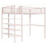 Loft Bed With 4 Tier Shelves And Storage