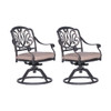 Patio Outdoor Aluminum Dining Swivel Rocker Chairs With Cushion (Set of 2) Patio Outdoor Aluminum Dining Swivel Rocker Chairs With Cushion (Set of 2)