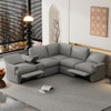 Power Recliner Corner Sofa Home Theater Reclining Sofa Sectional Couches With Storage Box, Cup Holders, USB Ports And Power Socket For Living Room