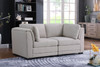 Kristin - Linen Fabric Loveseat - Light Gray Kristin - Linen Fabric Loveseat - Light Gray