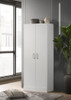 Alara - Height Simplistic Modern Double Door Storage Cabinet - White