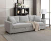 Connie - Boucle Sleeper Sectional Sofa With 2 Toss Pillows - Beige
