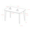 Contemporary Solid Wood Two Tone Dining Table - White Contemporary Solid Wood Two Tone Dining Table - White