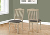 Dining Chair, Upholstered, Side, Transitional (Set of 2) - Gray