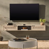 Modern Rattan Door Floating TV Stand For TVs Up To 65" Modern Rattan Door Floating TV Stand For TVs Up To 65"