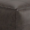 Sheffield - Square Pouf - Distressed Dark Brown