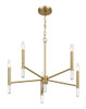 Courtyard - 5 Light Candle Light Chandelier - Clear / Gold