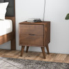 Alexandra - Night Stand With 2 Drawers - Walnut Brown Alexandra - Night Stand With 2 Drawers - Walnut Brown