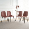 Dining Chair, Modern Kitchen Dining Chair With Cushion Back, Upholstered Side Chair With Coated Metal Legs, Family Kitchen Dining Room And Living Room