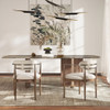 Artemis - Mixed Material Upholstered Dining Arm Chair - Warm White