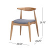 Candescent - Dining Chair With Curved Back And Wood Frame (Set of 2)