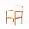 3 Piece Patio Set With Slatted Design, 2 Club Chairs And Coffee Table - Brown