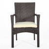 3 Piece Bistro Set With Water Resistant Cushions And 2 Chairs - Brown Multi