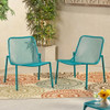 Outdoor Iron Chair With Mesh Design