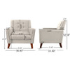 Luminaesque - Fabric Upholstered Armchair With Tufted Back