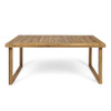 Outdoor Acacia Wood Dining Table, Sandblast Finish