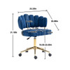 Modern Velvet Home Office Desk Chair With Adjustable Height And Swivel Wheels
