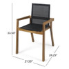 Belfast - Dining Chair With Acacia Wood Frame And Mesh Seating (Set of 2)
