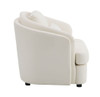 Mariko - Linen Chair With 1 Toss Pillow - Beige