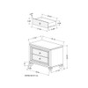 Cross - Glam Nightstand - Champagne Cross - Glam Nightstand - Champagne