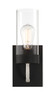 Zephyr - Single Light Sconce - Black / Clear