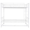 Metal Bunk Bed With Shelf And Guardrails