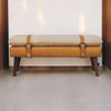 Boucle Leather Bench - Tan Boucle Leather Bench - Tan