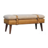 Boucle Leather Bench - Tan Boucle Leather Bench - Tan