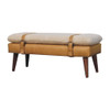 Boucle Leather Bench - Tan Boucle Leather Bench - Tan