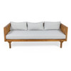 Claremont - 3 Seater Daybed Teak Acacia Wood Water Resistant Cushions