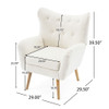 Mid - Century Modern Arm Chair With Wingback Design Wood Legs